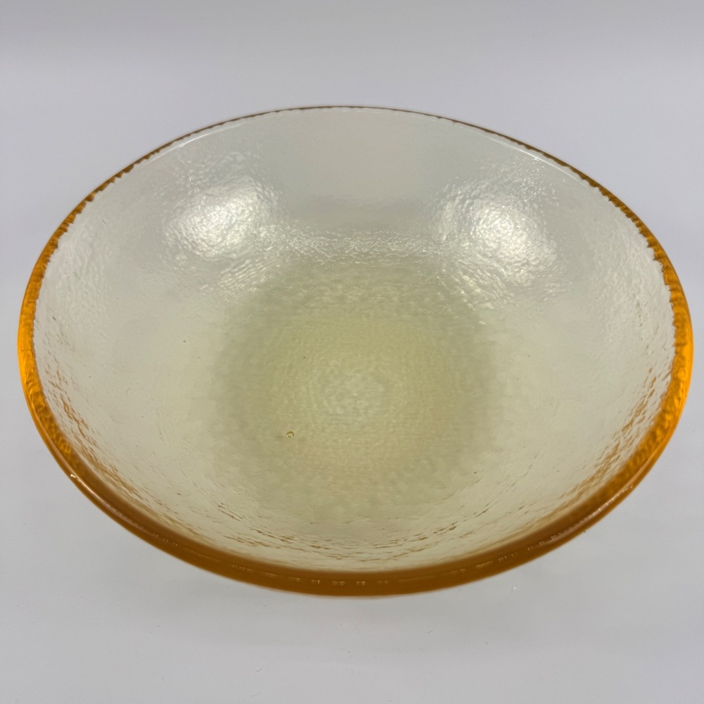 Fire and Light Recycled Glass 8" Salad Bowl Citrus Yellow California